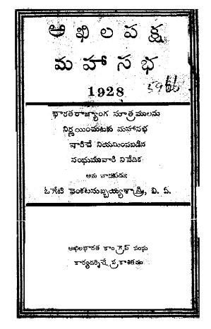 అఖిలపక్ష మహాసభ _1928